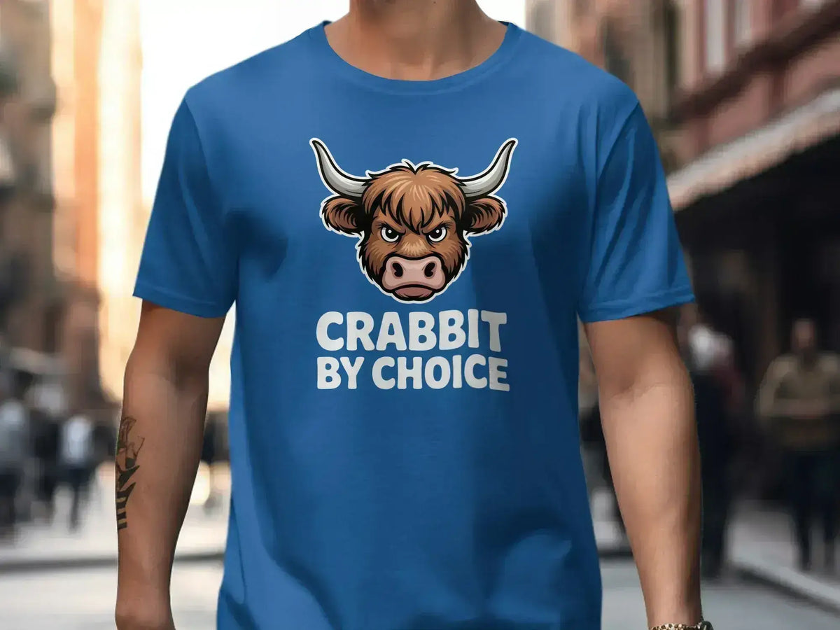Crabbit By Choice Funny Graphic Tee shirt