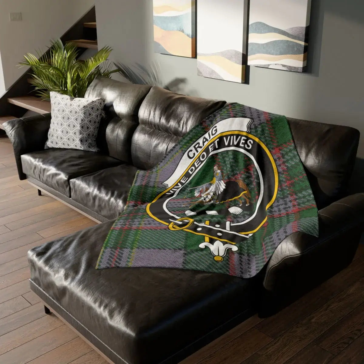 Personalized Scottish Clan Crest Throw Blanket