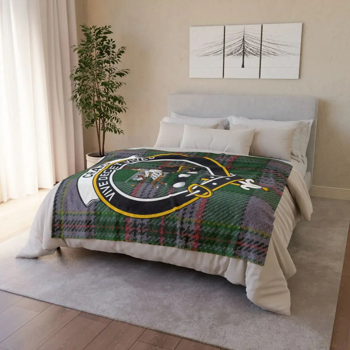 George Green Academy Crest Plaid Blanket