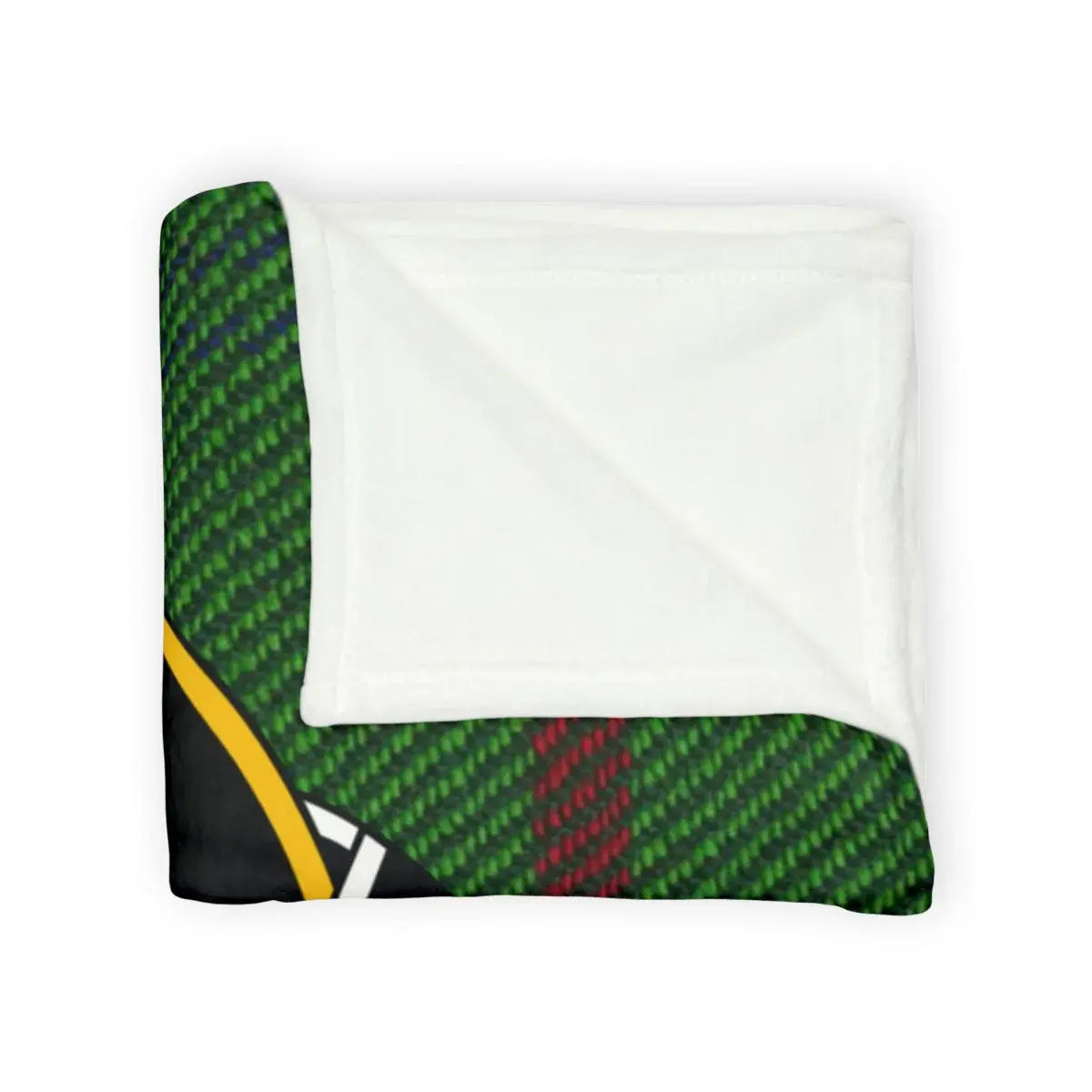 Clan Cranstoun printed throw blanket folded — lightweight polyester, hemmed edges
