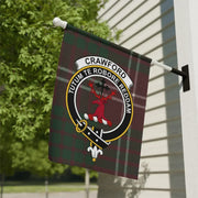 Crawford Clan Crest Tartan Garden Flag – Scottish Heritage