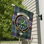 Clan Crichton Tartan Garden Flag – Scottish Crest