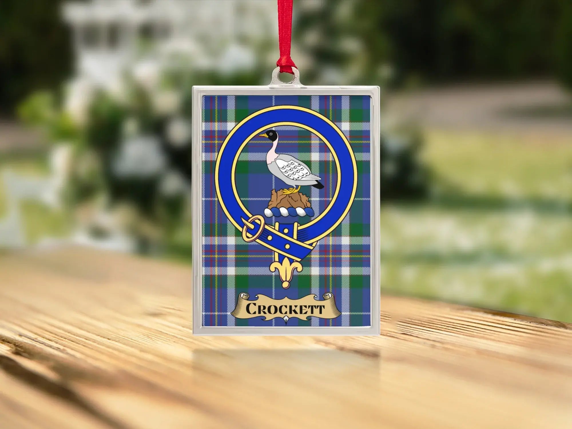 Crockett Tartan Crest Design Ornament product