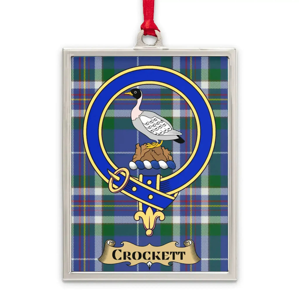 Crockett Family Crest Plaid Pattern Ornament product type