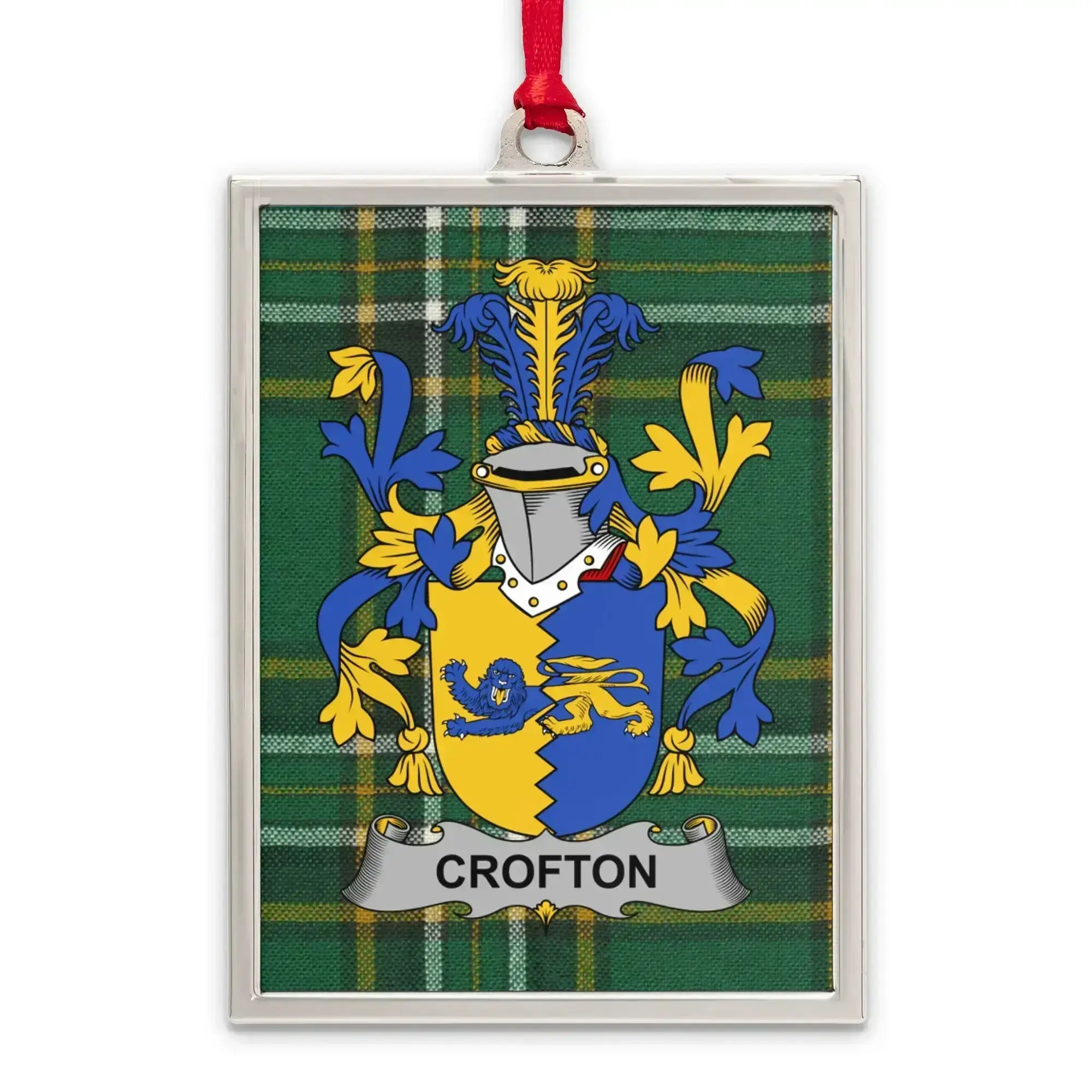 Crofton Family Crest Plaid Background Rectangular product