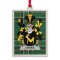 Croke Family Crest Plaid Decorative Ornament product