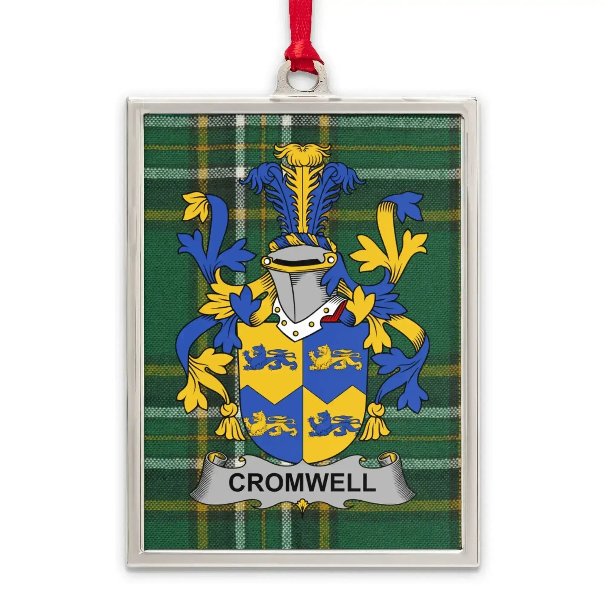 Family Crest Tartan Background Rectangular Ornament product type