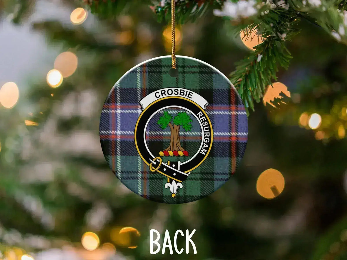 Customized Crosbie Clan Tartan Tree Ornament