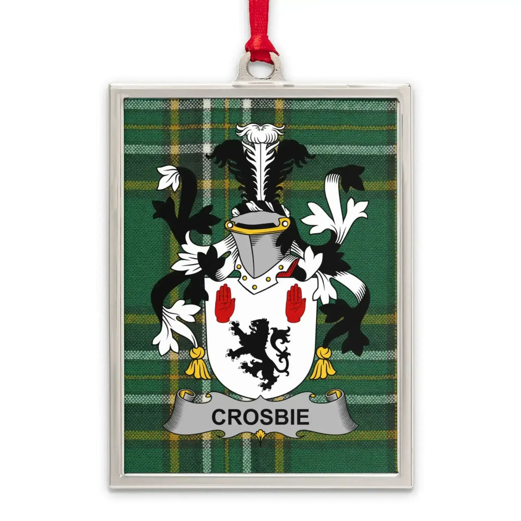 Crosbie Tartan Crest Plaid Shield Design Ornament product