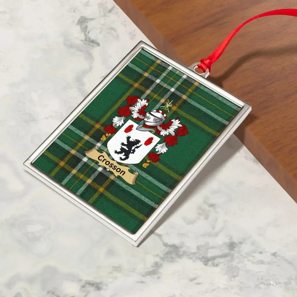 Family Crest Plaid Design Personalized Ornament product type