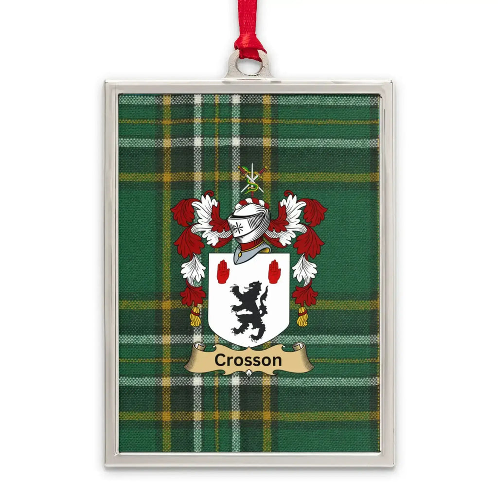 Family Crest Plaid Pattern Crosson Ornament product type