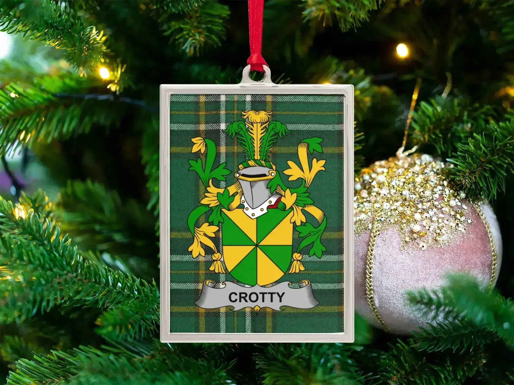 Personalized Crest Ornament Family Name Crotty product type