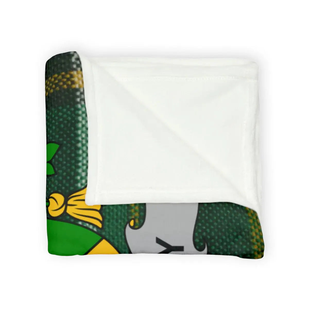 Cozy Green and White Patterned Blanket