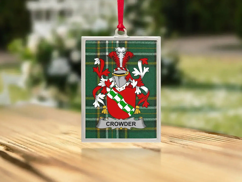 Elegant Plaid Family Crest Ornament Decorative Product