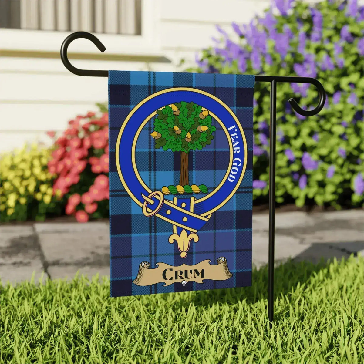 Fear God Crum Plaid Outdoor Decorative Flag