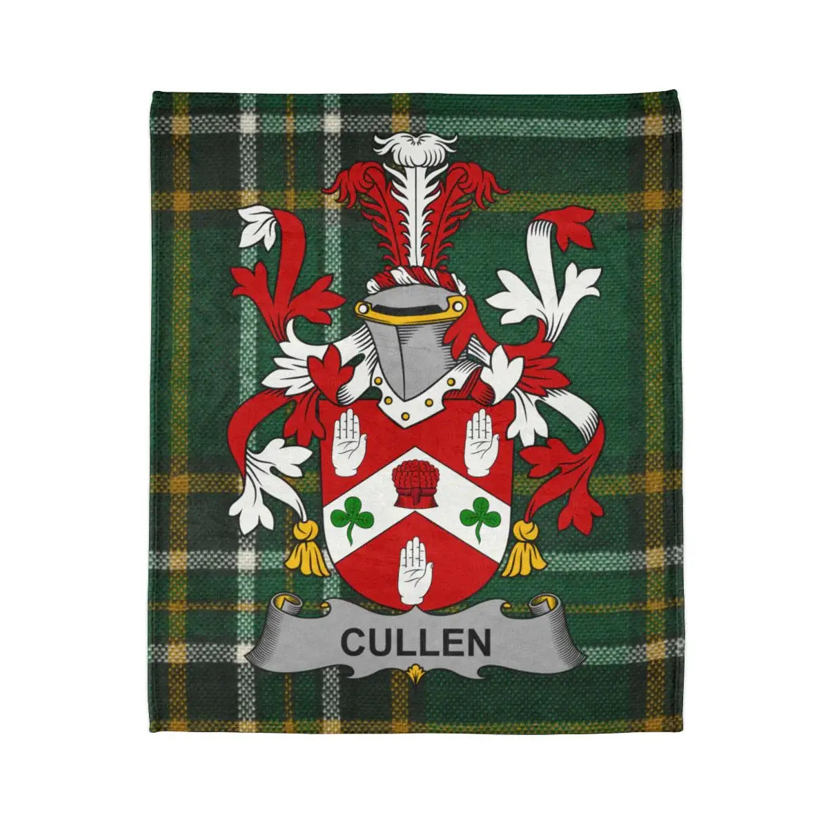 Cullen Family Crest Tartan Pattern Blanket