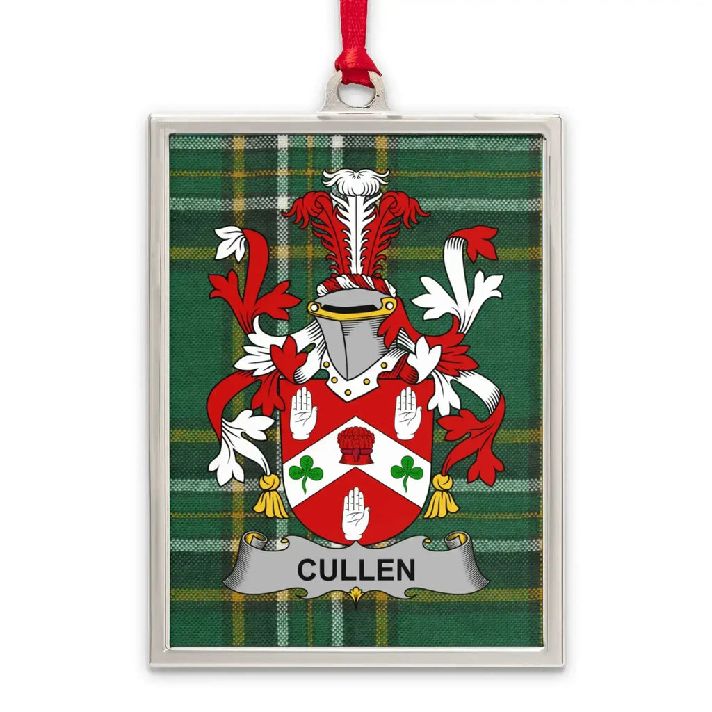 Cullen Family Crest Tartan Pattern Ornament product