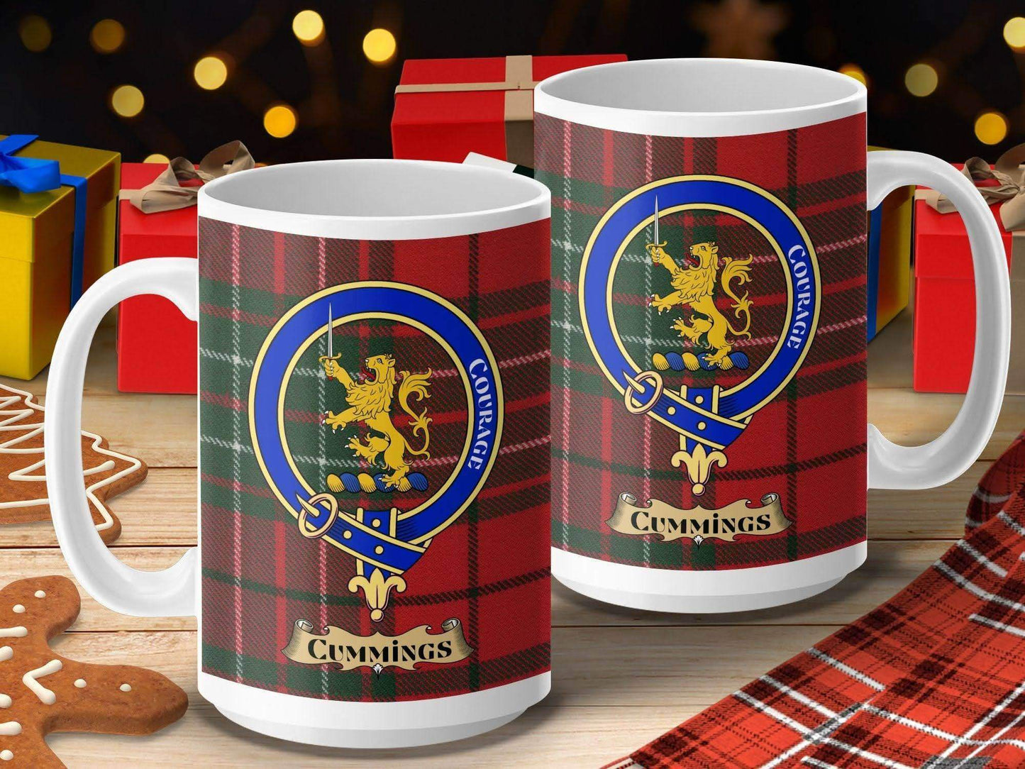 Clan Cummings Family Crest Tartan Design Mug Type Product