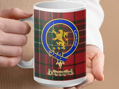 Courage Lion Emblem with Red Plaid Background product