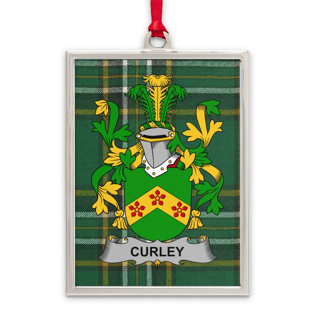 Curley Family Crest Tartan Plaid Ornament product type