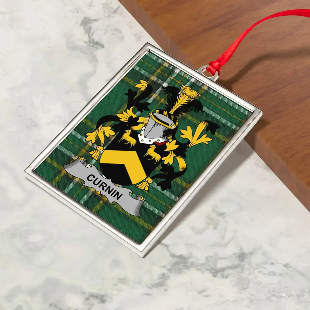 Family Crest Plaid Ornament with Custom Name product