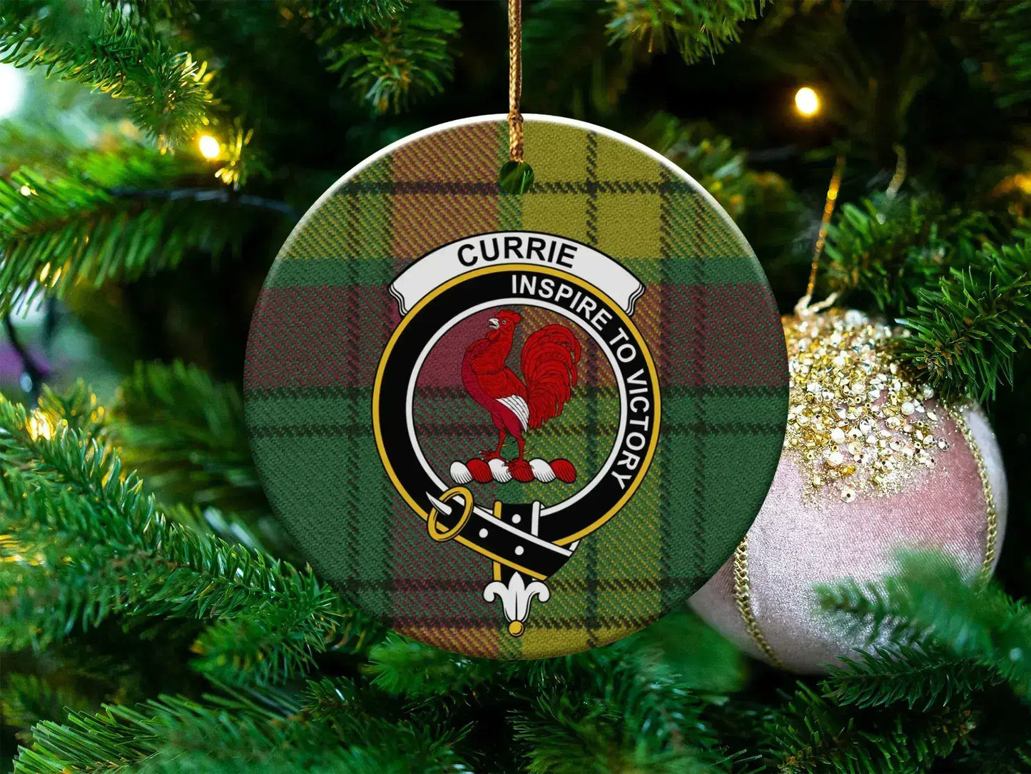 Clan Crest Inspire to Victory Tartan Christmas product