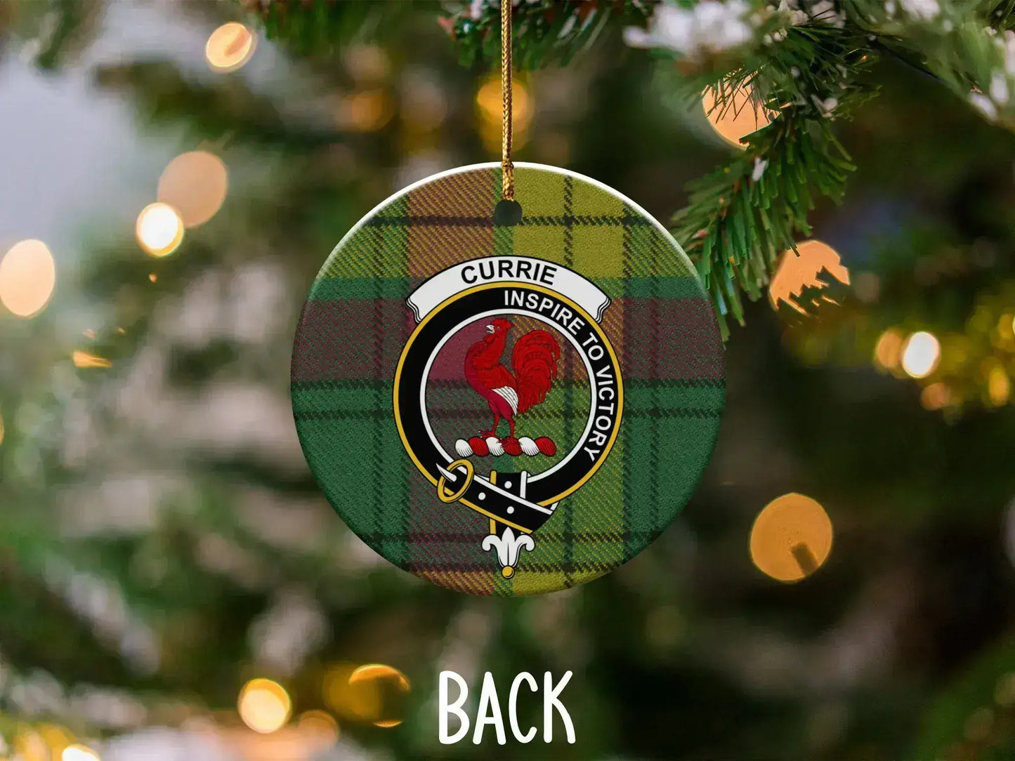 Christian Holiday Inspiring Currie Plaid Ornament product type