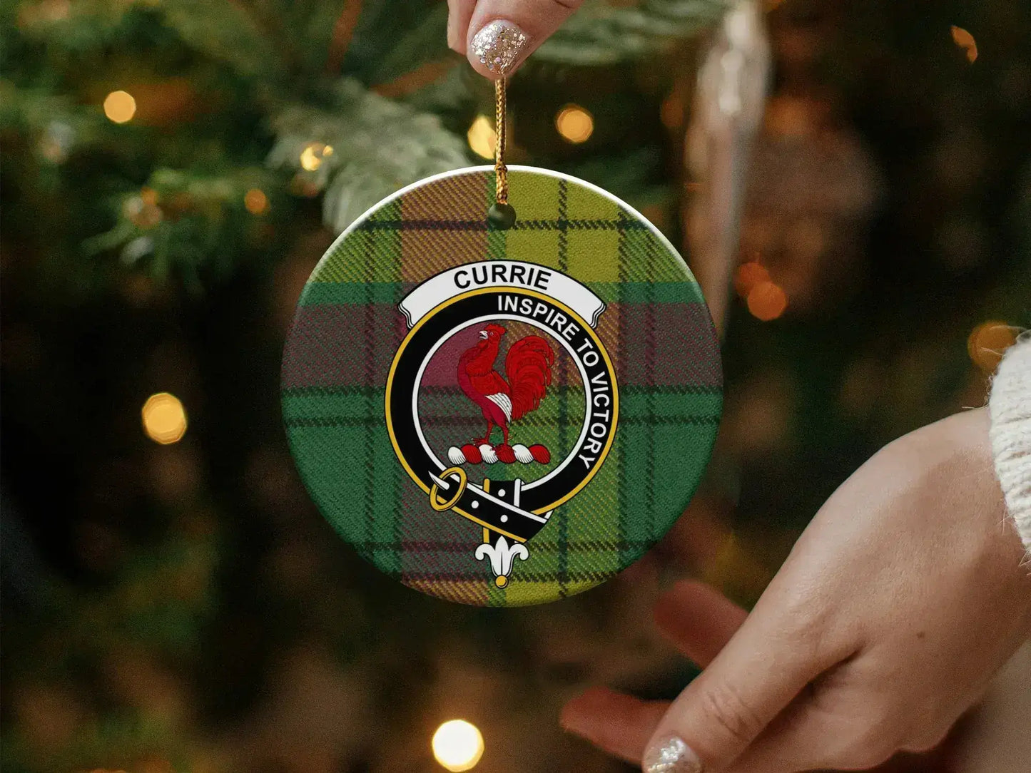 Currie Inspired to Victory Plaid Ornament product