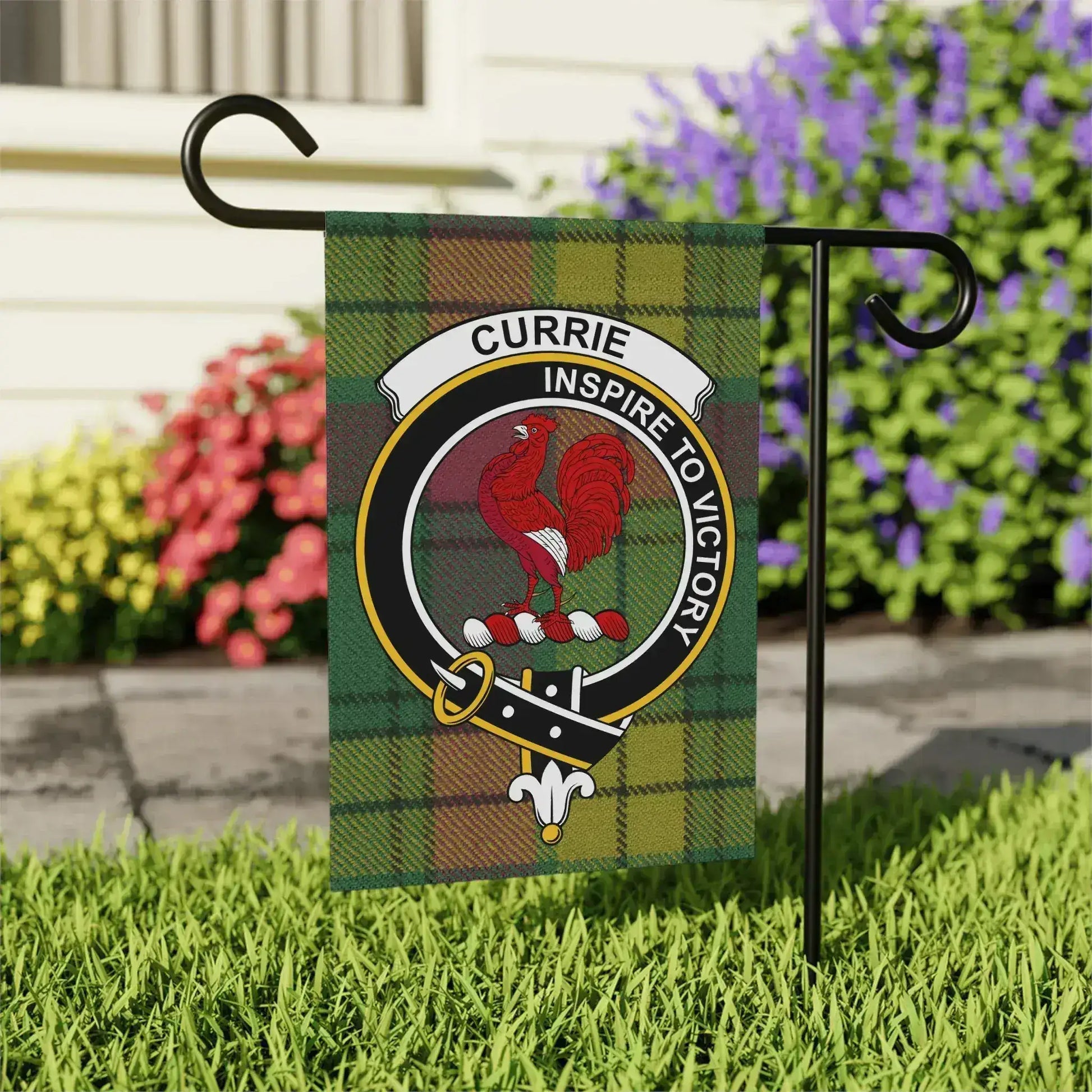 Inspire to Victory Rooster Print Garden Flag product