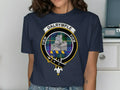 Dalrymple clan crest tee in black — soft cotton, front graphic, relaxed unisex fit