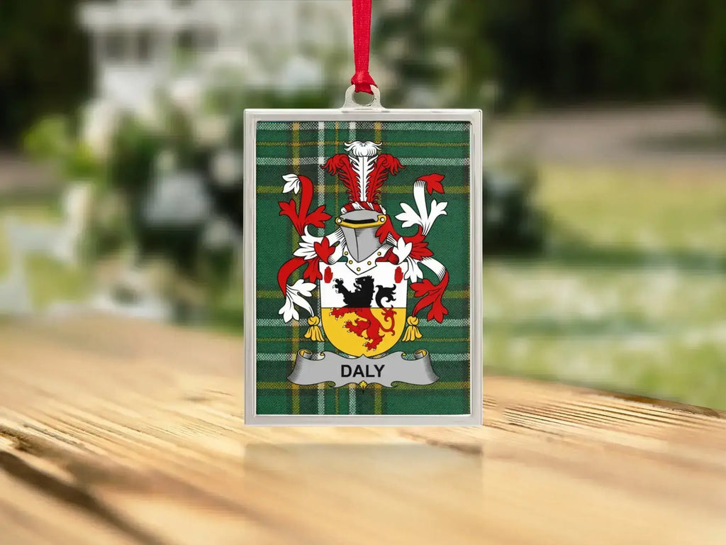 Daly Family Crest Square Shaped Hanging Ornament product