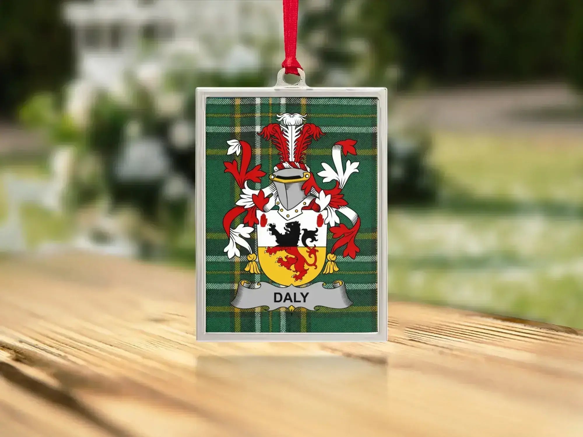 Daly Family Crest Square Shaped Hanging Ornament product