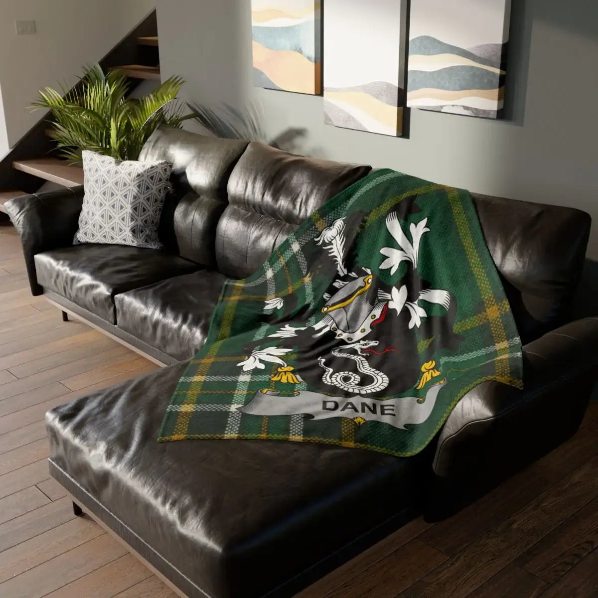 Dane Crest Design Tartan Throw Blanket Cozy Decor