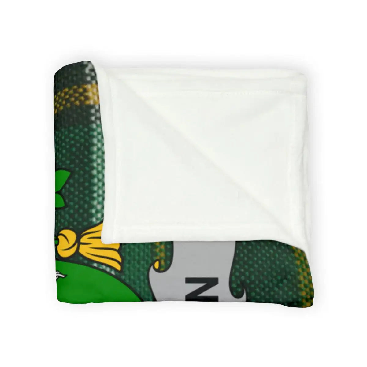Cozy Green Patterned Fleece Throw Blanket Product