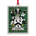 Personalized Daunt Family Crest Green Plaid Ornament product