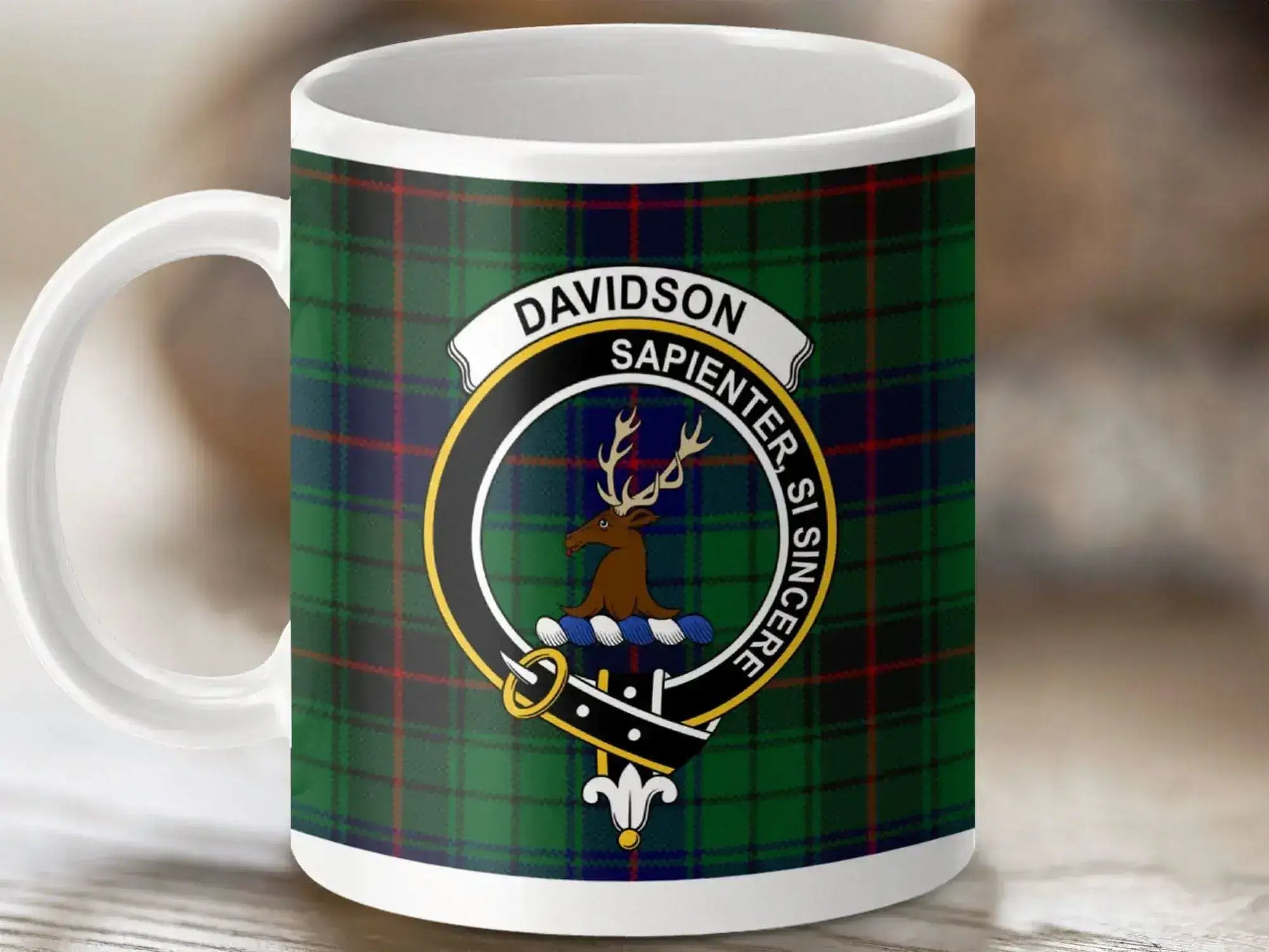 Family Crest Davidson Green Plaid Ceramic Mug product