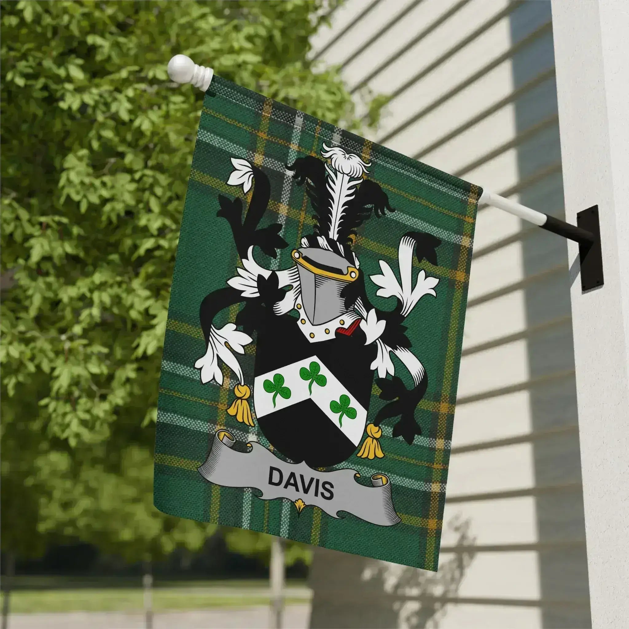 Personalized Davis Family Crest Garden Flag