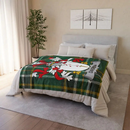 Dancus Crest Green Plaid Design Soft Warm Blanket