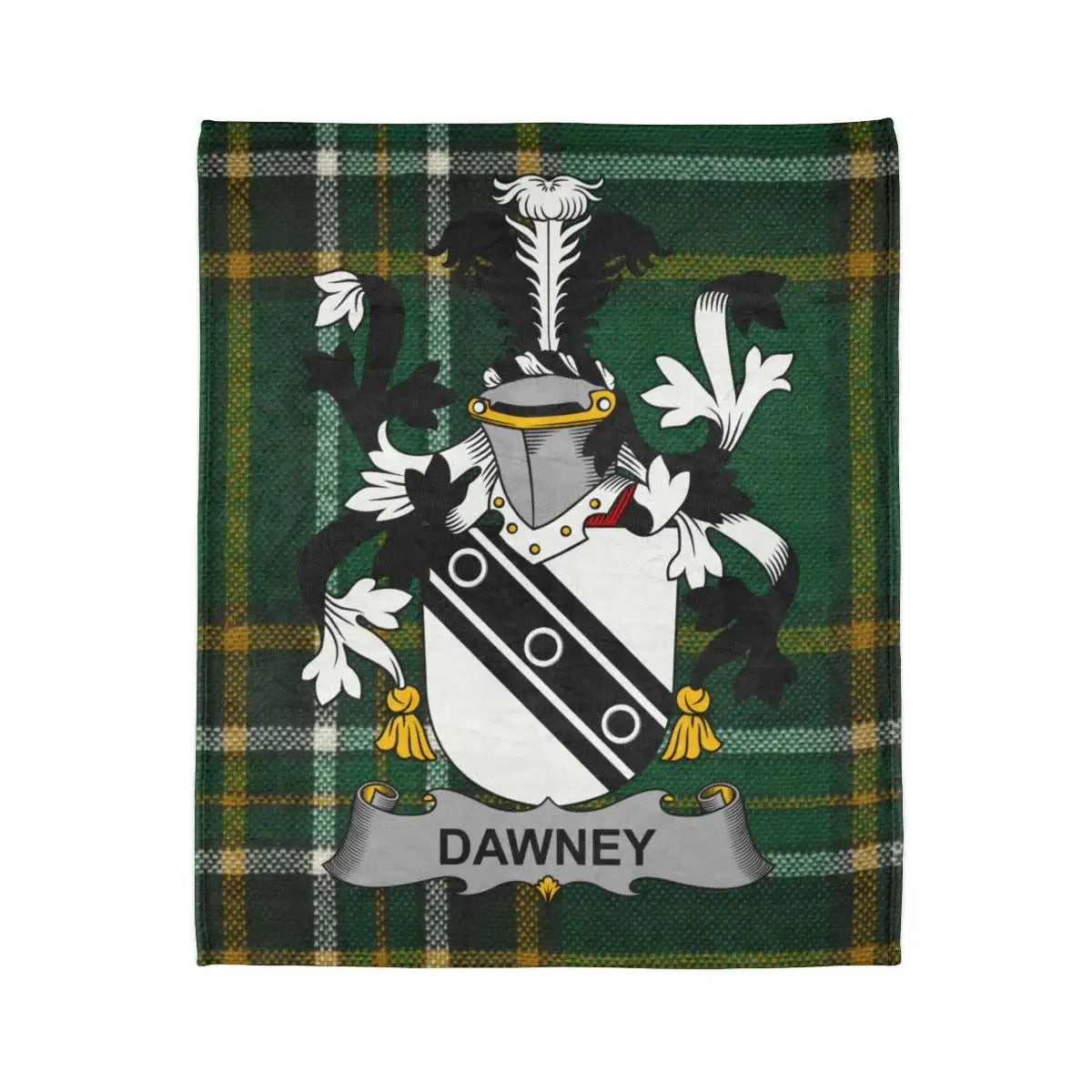 Dawney Family Crest Tartan Design Blanket