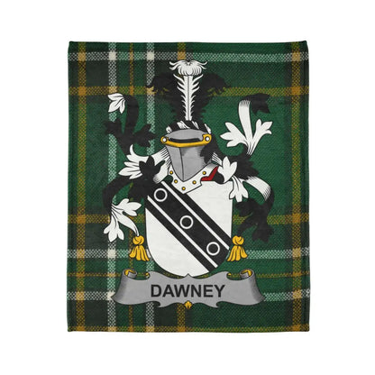 Dawney Family Crest Tartan Design Blanket