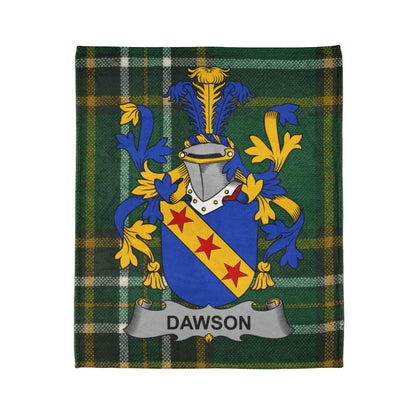 Dawson Family Crest Tartan Blanket Design