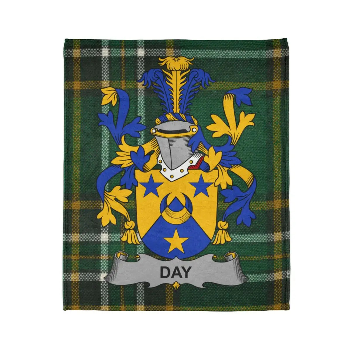 Day Coat of Arms Tartan Design Blanket