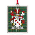 Delahay Family Crest Plaid Design Hanging Ornament product type