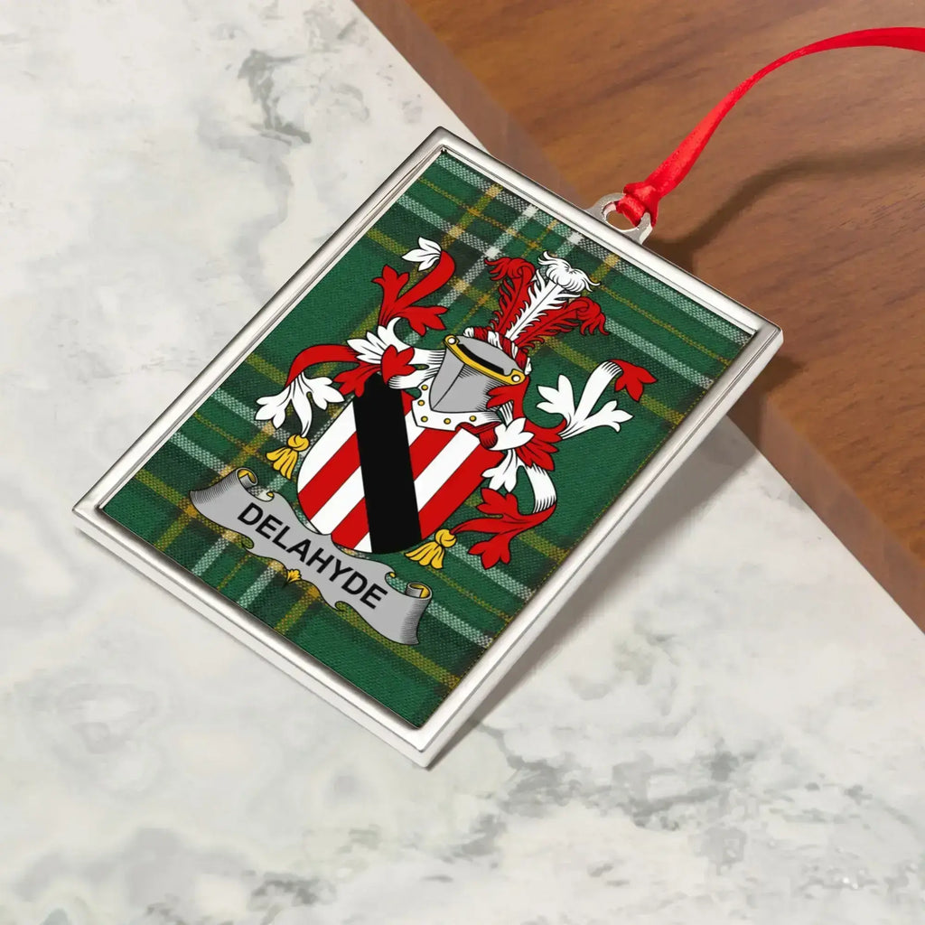 Customizable Delahyde Family Crest Ornament product
