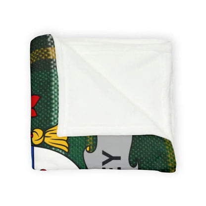 Cozy Green Yellow Red Graphic Design Blanket