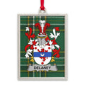 Delaney Family Crest Green Tartan Background product type