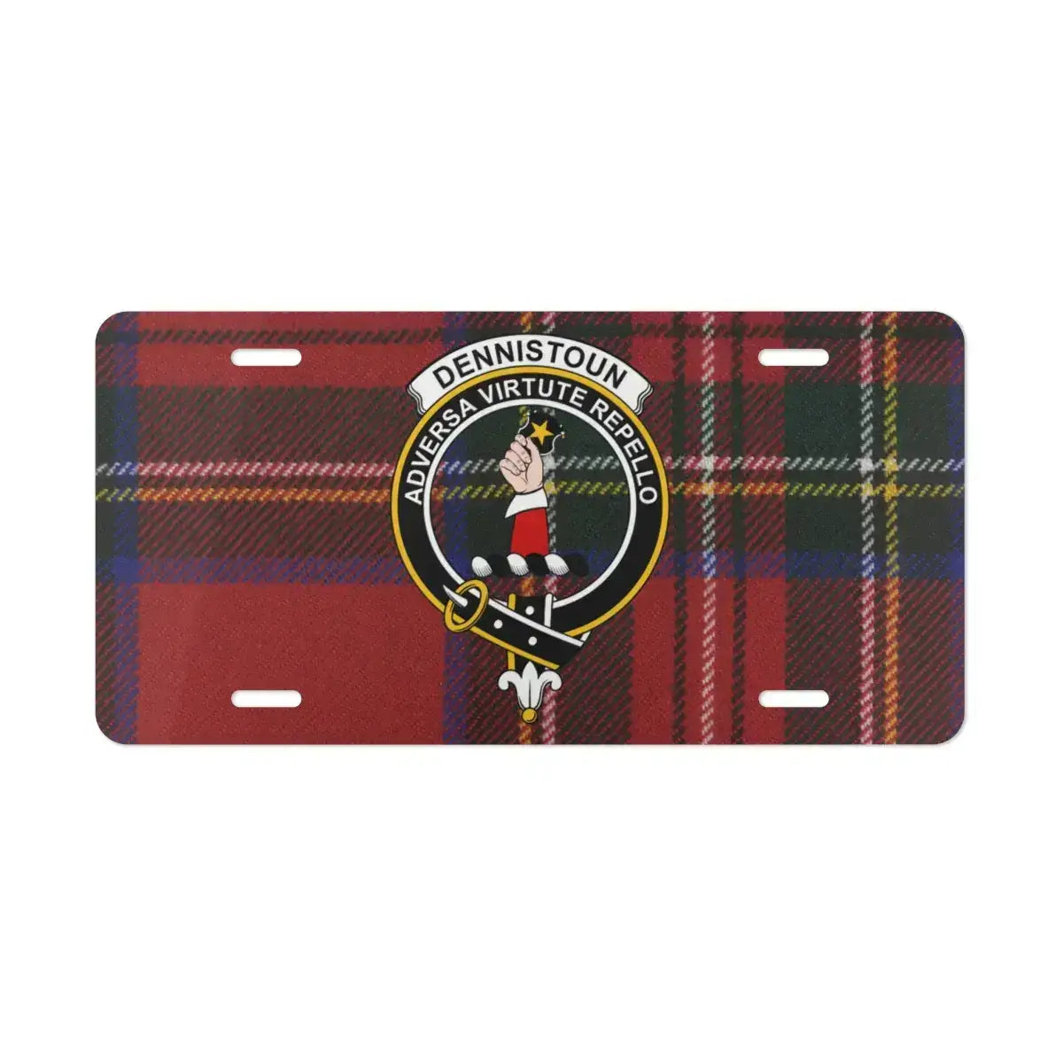 Dennistoun Adversas Virtute Repello License Plate product
