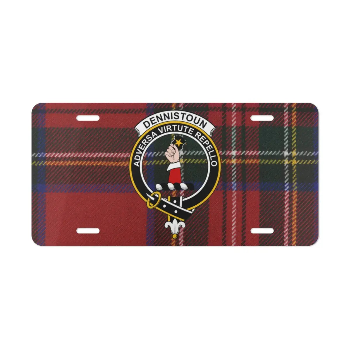 Dennistoun Adversas Virtute Repello License Plate product