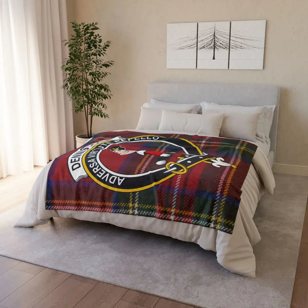 Adventure Awaits Bedding Design with Plaid Pattern Blanket