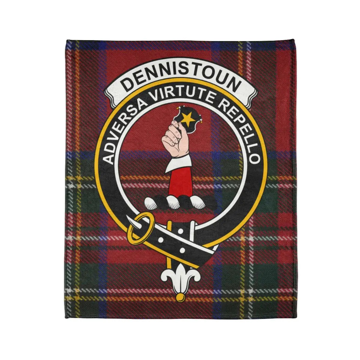 Adversa Virtute Repello Dennistoun Decorative Throw Blanket
